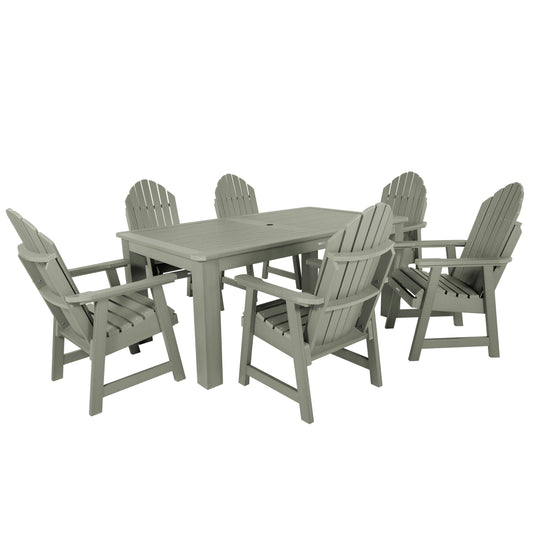 Hamilton 7pc Outdoor Dining Set 42in x 72in - Dining Height Dining Highwood USA Eucalyptus 