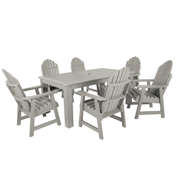 Hamilton 7pc Outdoor Dining Set 42in x 72in - Dining Height Dining Highwood USA Harbor Gray 