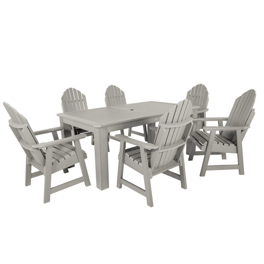 Hamilton 7pc Outdoor Dining Set 42in x 72in - Dining Height Dining Highwood USA Harbor Gray 