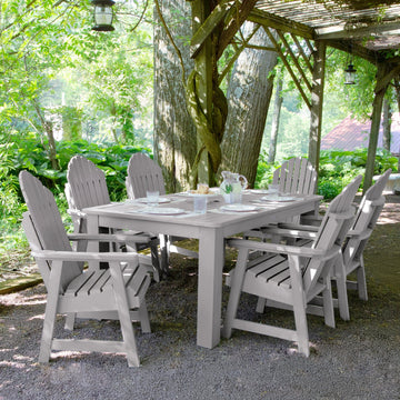Hamilton 7pc Outdoor Dining Set 42in x 72in - Dining Height Dining Highwood USA 