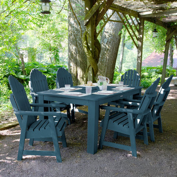 Hamilton 7pc Outdoor Dining Set 42in x 72in - Dining Height Dining Highwood USA 