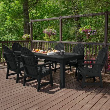 Hamilton 7pc Outdoor Dining Set 42in x 84in - Dining Height Dining Highwood USA 