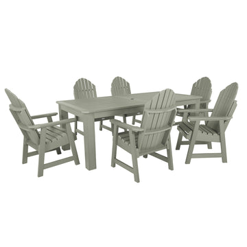 Hamilton 7pc Outdoor Dining Set 42in x 84in - Dining Height Dining Highwood USA Eucalyptus 