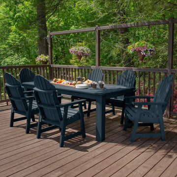 Hamilton 7pc Outdoor Dining Set 42in x 84in - Dining Height Dining Highwood USA 
