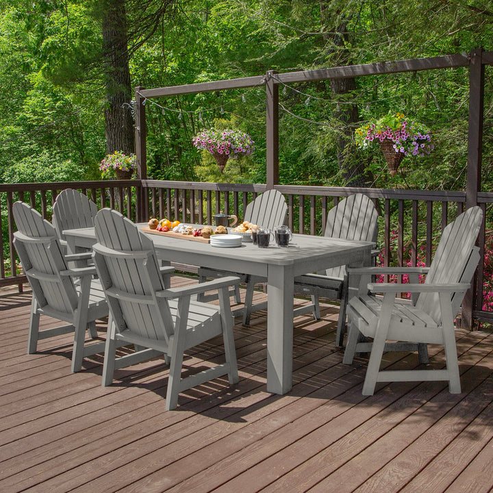 Hamilton 7pc Outdoor Dining Set 42in x 84in - Dining Height Dining Highwood USA 