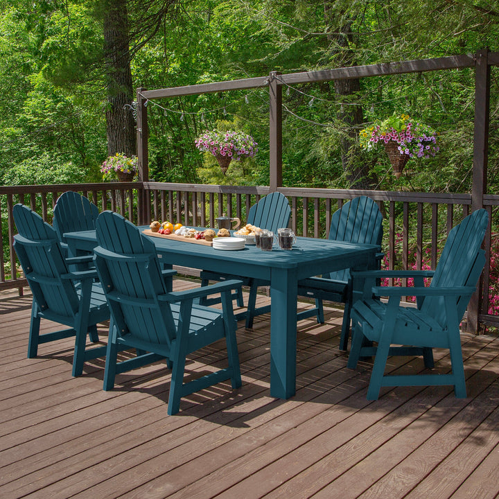 Hamilton 7pc Outdoor Dining Set 42in x 84in - Dining Height Dining Highwood USA 