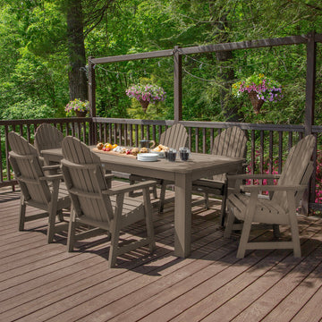 Hamilton 7pc Outdoor Dining Set 42in x 84in - Dining Height Dining Highwood USA 