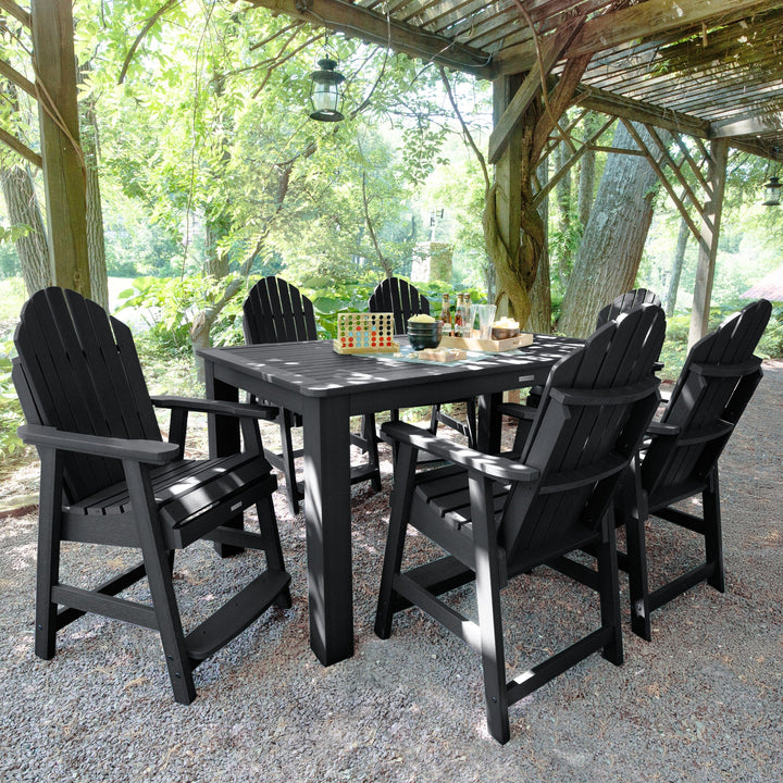 Hamilton 7pc Rectangular Outdoor Dining Set 42in x 72in - Counter Height Dining Highwood USA 
