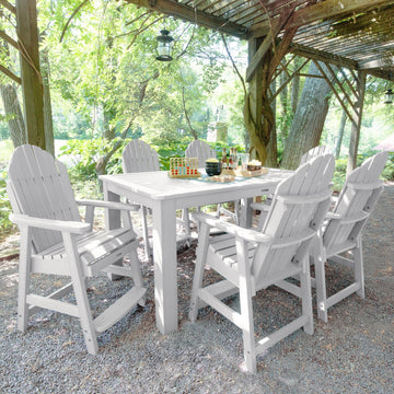 Hamilton 7pc Rectangular Outdoor Dining Set 42in x 72in - Counter Height Dining Highwood USA 