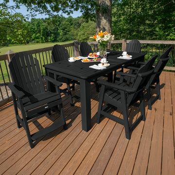 Hamilton 7pc Outdoor Dining Set 42in x 84in - Counter Height Dining Highwood USA 