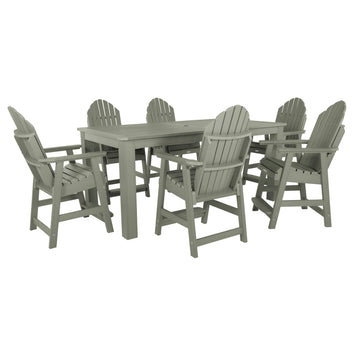 Hamilton 7pc Outdoor Dining Set 42in x 84in - Counter Height Dining Highwood USA Eucalyptus 