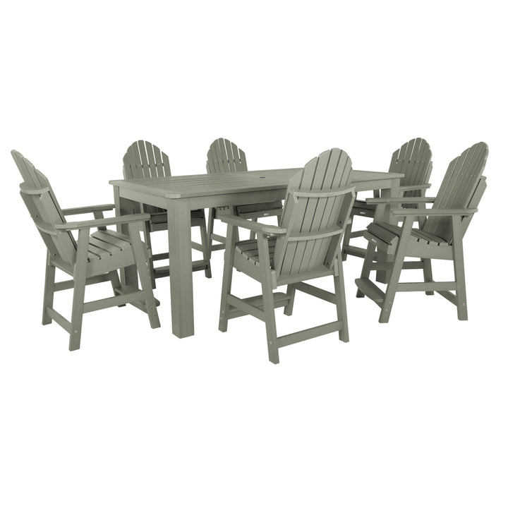 Hamilton 7pc Outdoor Dining Set 42in x 84in - Counter Height Dining Highwood USA Eucalyptus 