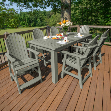 Hamilton 7pc Outdoor Dining Set 42in x 84in - Counter Height Dining Highwood USA 