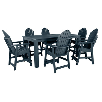 Hamilton 7pc Outdoor Dining Set 42in x 84in - Counter Height Dining Highwood USA Federal Blue 