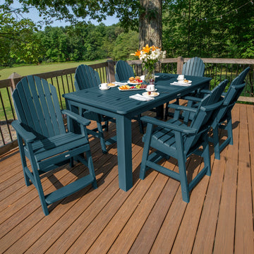 Hamilton 7pc Outdoor Dining Set 42in x 84in - Counter Height Dining Highwood USA 