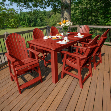 Hamilton 7pc Outdoor Dining Set 42in x 84in - Counter Height Dining Highwood USA 