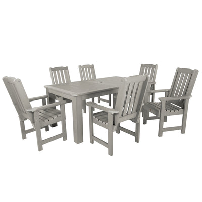 Lehigh 7pc Rectangular Outdoor Dining Set 42in x 72in - Dining Height Dining Highwood USA Harbor Gray 