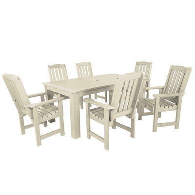 Lehigh 7pc Rectangular Outdoor Dining Set 42in x 72in - Dining Height Dining Highwood USA Whitewash 