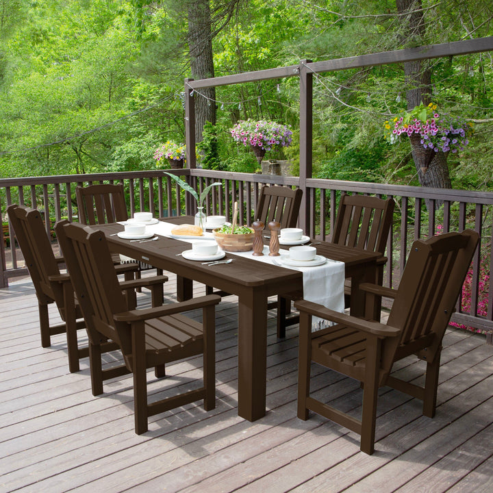 Lehigh 7pc Rectangular Outdoor Dining Set 42in x 84in - Dining Height Dining Highwood USA 