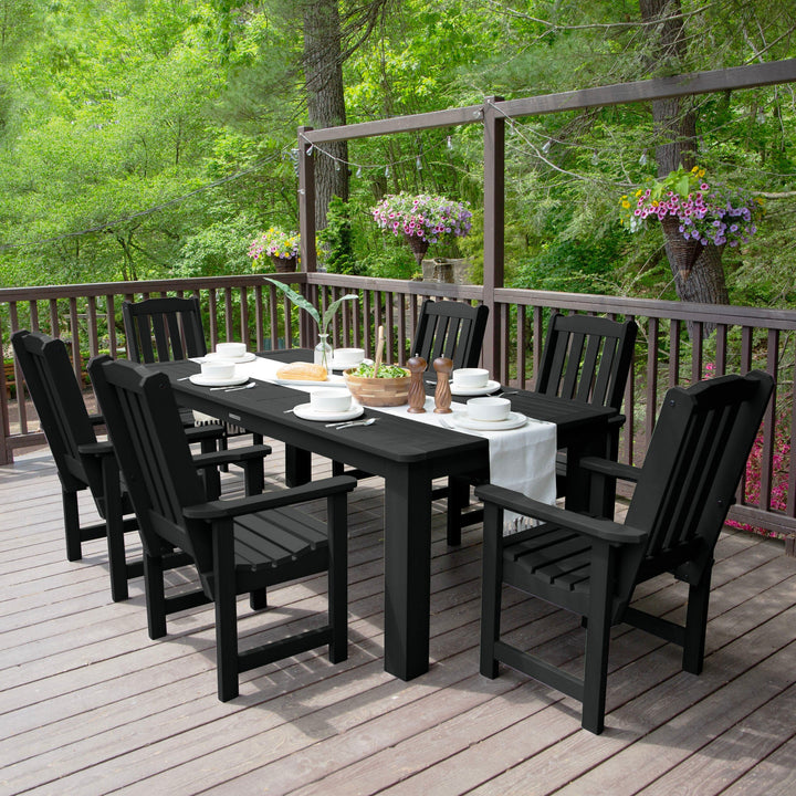 Lehigh 7pc Rectangular Outdoor Dining Set 42in x 84in - Dining Height Dining Highwood USA 