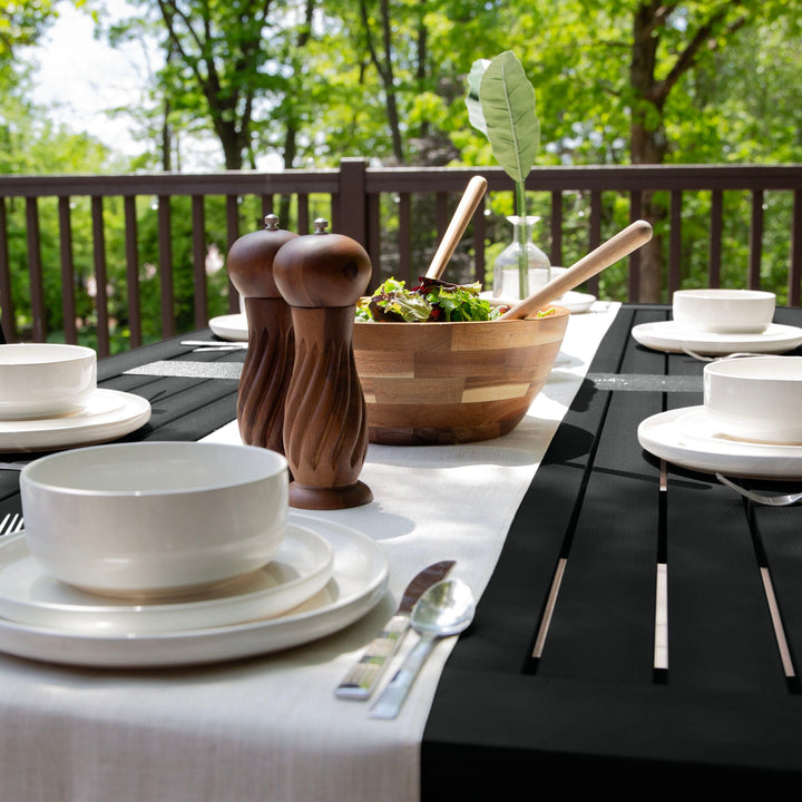 Lehigh 7pc Rectangular Outdoor Dining Set 42in x 84in - Dining Height Dining Highwood USA 