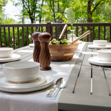 Lehigh 7pc Rectangular Outdoor Dining Set 42in x 84in - Dining Height Dining Highwood USA 