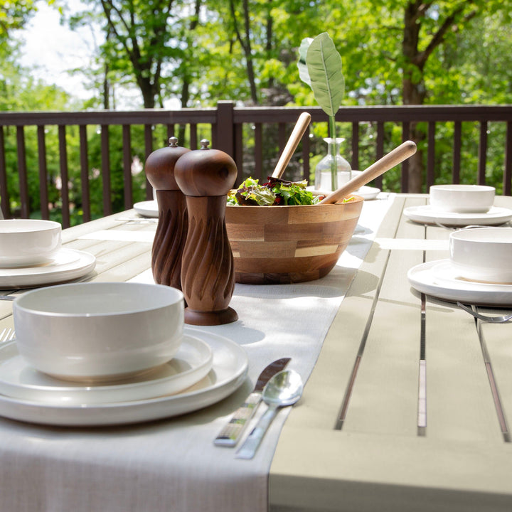 Lehigh 7pc Rectangular Outdoor Dining Set 42in x 84in - Dining Height Dining Highwood USA 