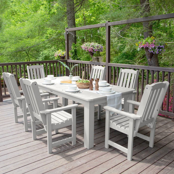 Lehigh 7pc Rectangular Outdoor Dining Set 42in x 84in - Dining Height Dining Highwood USA 