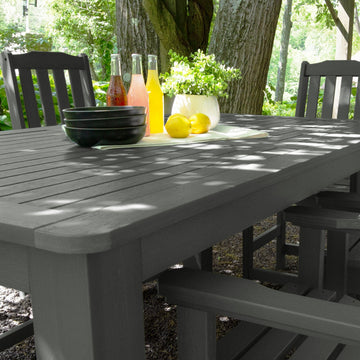 Lehigh 7pc Rectangular Outdoor Dining Set 42in x 72in - Counter Height Dining Highwood USA 