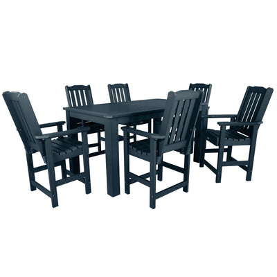 Lehigh 7pc Rectangular Outdoor Dining Set 42in x 72in - Counter Height Dining Highwood USA Federal Blue 