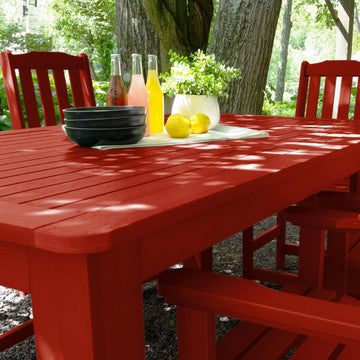Lehigh 7pc Rectangular Outdoor Dining Set 42in x 72in - Counter Height Dining Highwood USA 