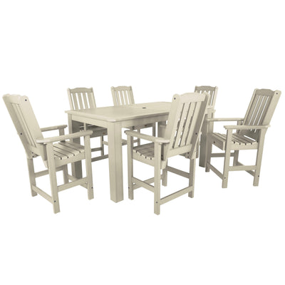 Lehigh 7pc Rectangular Outdoor Dining Set 42in x 72in - Counter Height Dining Highwood USA 