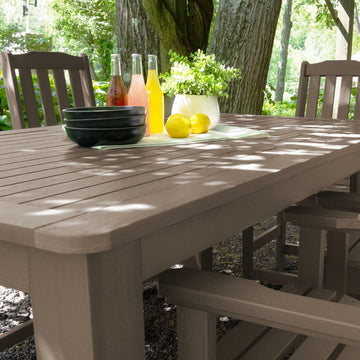 Lehigh 7pc Rectangular Outdoor Dining Set 42in x 72in - Counter Height Dining Highwood USA 
