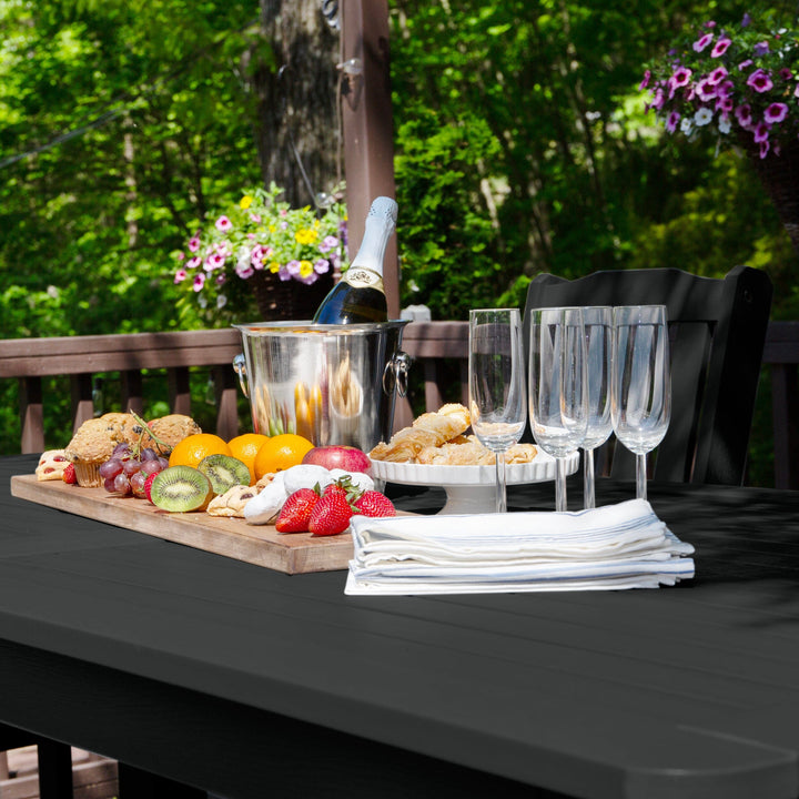 Lehigh 7pc Rectangular Outdoor Dining Set 42in x 84in - Counter Height Dining Highwood USA 