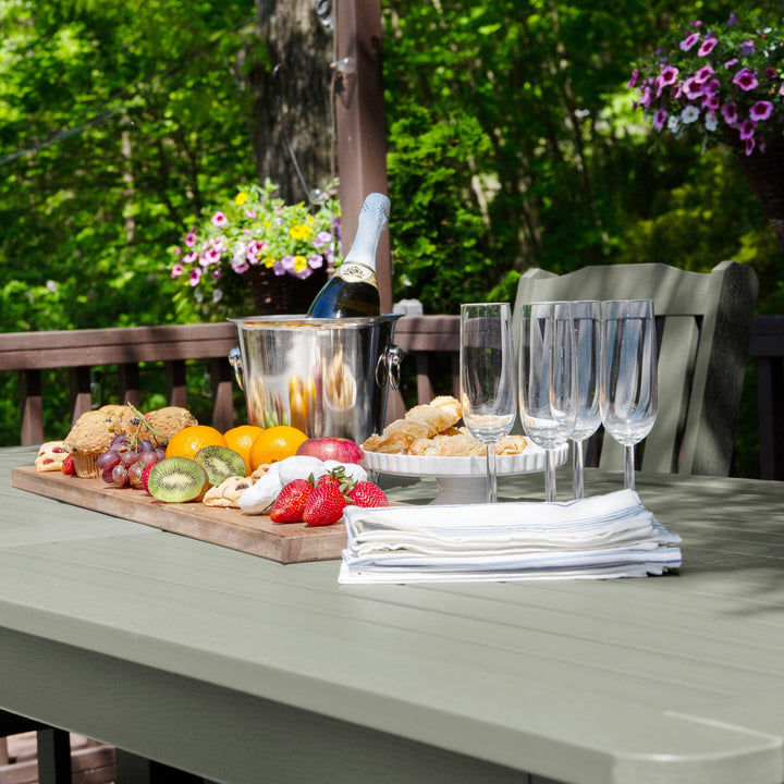 Lehigh 7pc Rectangular Outdoor Dining Set 42in x 84in - Counter Height Dining Highwood USA 