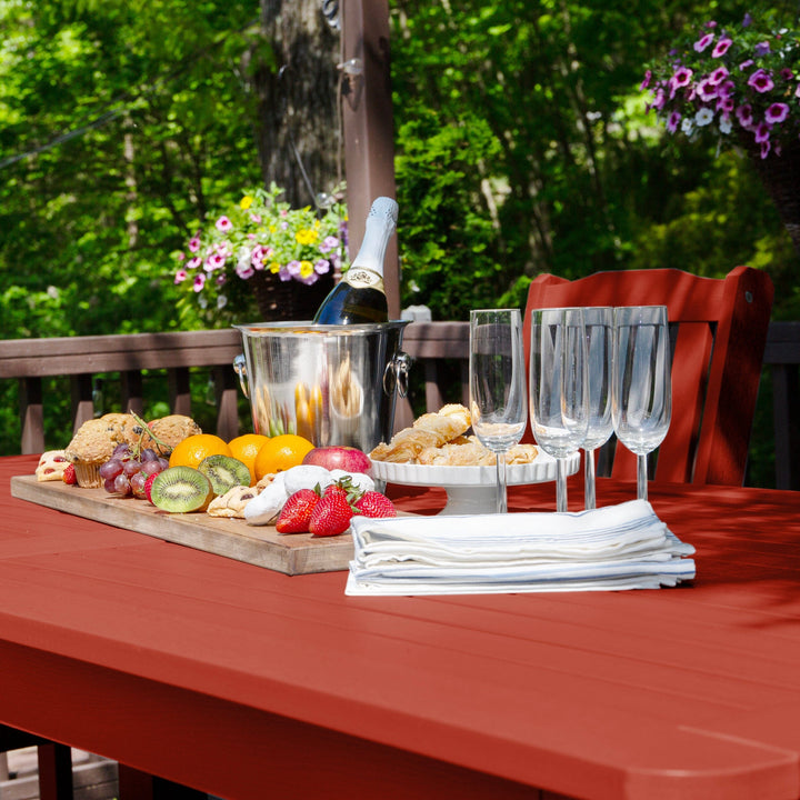 Lehigh 7pc Rectangular Outdoor Dining Set 42in x 84in - Counter Height Dining Highwood USA 