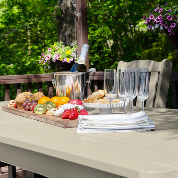 Lehigh 7pc Rectangular Outdoor Dining Set 42in x 84in - Counter Height Dining Highwood USA 