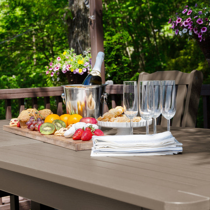 Lehigh 7pc Rectangular Outdoor Dining Set 42in x 84in - Counter Height Dining Highwood USA 
