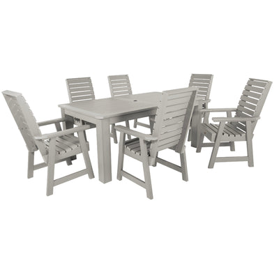 Weatherly 7pc Rectangular Dining Set 42in x 72in - Dining Height Dining Highwood USA Harbor Gray 