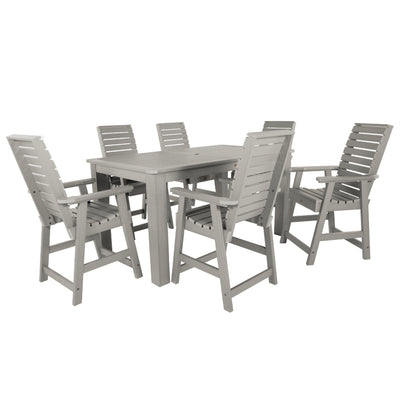 Weatherly 7pc Rectangular Dining Set 42in x 72in - Counter Height Dining Highwood USA Harbor Gray 