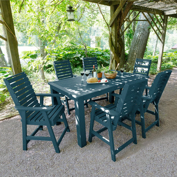 Weatherly 7pc Rectangular Dining Set 42in x 72in - Counter Height Dining Highwood USA 