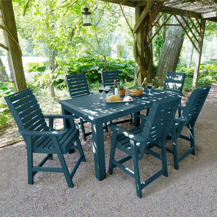 Weatherly 7pc Rectangular Dining Set 42in x 72in - Counter Height Dining Highwood USA 
