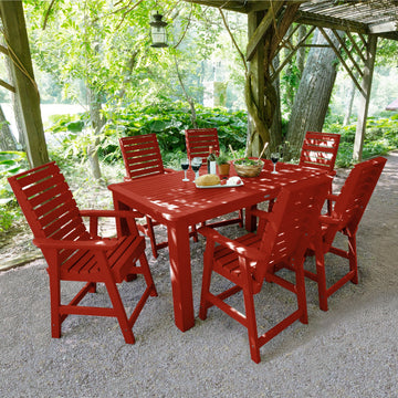 Weatherly 7pc Rectangular Dining Set 42in x 72in - Counter Height Dining Highwood USA 