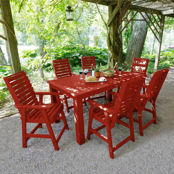 Weatherly 7pc Rectangular Dining Set 42in x 72in - Counter Height Dining Highwood USA 