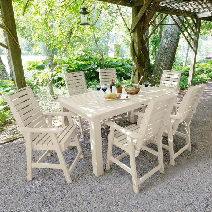 Weatherly 7pc Rectangular Dining Set 42in x 72in - Counter Height Dining Highwood USA 
