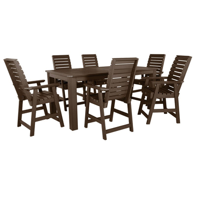Weatherly 7pc Counter height Dining Set (42” x 84”) Dining Highwood USA Weathered Acorn 