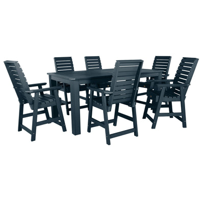 Weatherly 7pc Counter height Dining Set (42” x 84”) Dining Highwood USA Federal Blue 