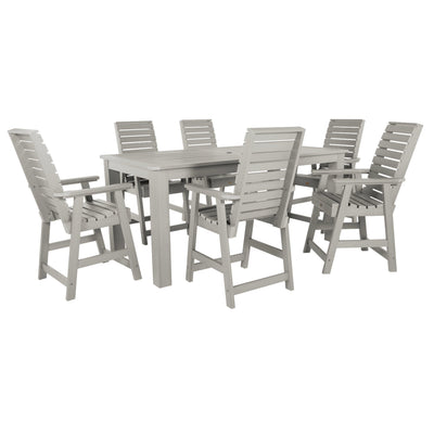 Weatherly 7pc Counter height Dining Set (42” x 84”) Dining Highwood USA Harbor Gray 