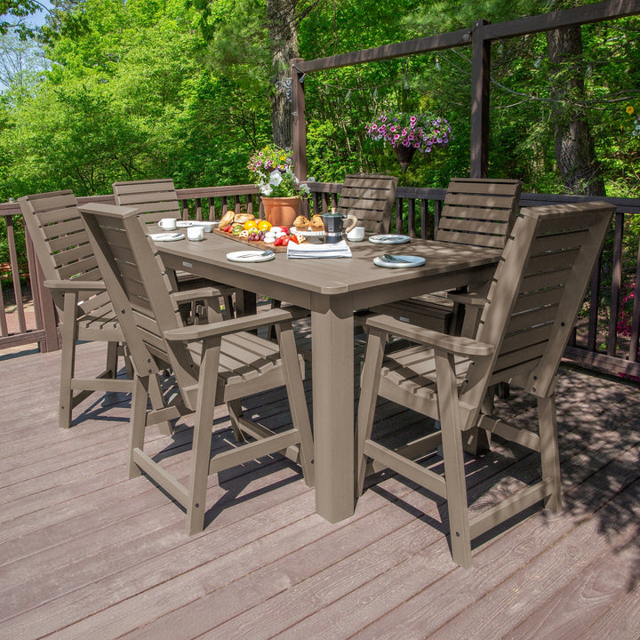 Weatherly 7pc Counter height Dining Set (42” x 84”) Dining Highwood USA 
