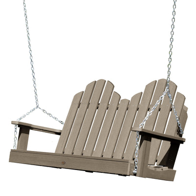 Classic Westport Porch Swing BenchSwing Highwood USA Woodland Brown 